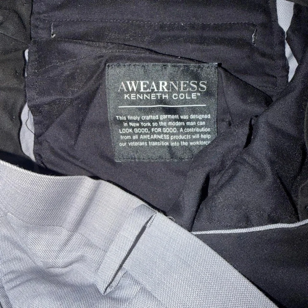 Kenneth Cole gray & black plaid dress pants